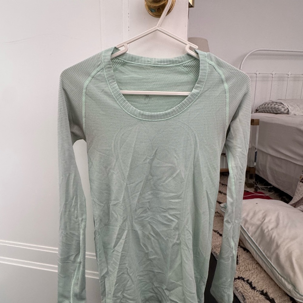 Mint Green Lululemon Speed Up Top